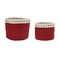 Melrose Pine Christmas Tree Cotton Pot Covers - 8" - Red and White - Set of 2